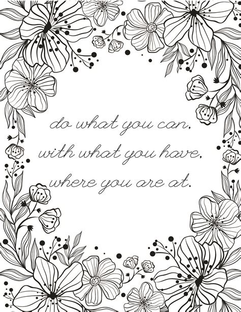Inspirational Quotes Coloring Pages - AeroGrafiaOnline