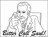 Saul Goodman Breaking Bad Coloring Page Printable sketch template