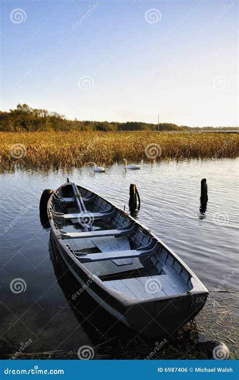 Boat on Lough Ennell stock photo. Image of green, peaceful - 6987406