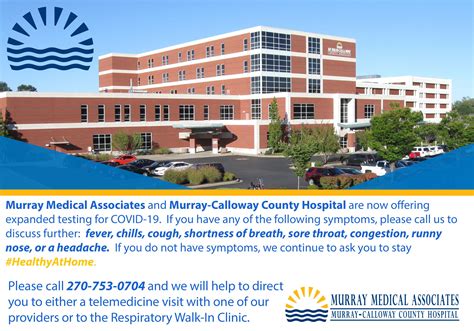 Murray-Calloway County Hospital and Murray Medical Associates now offering expanded curbside ...