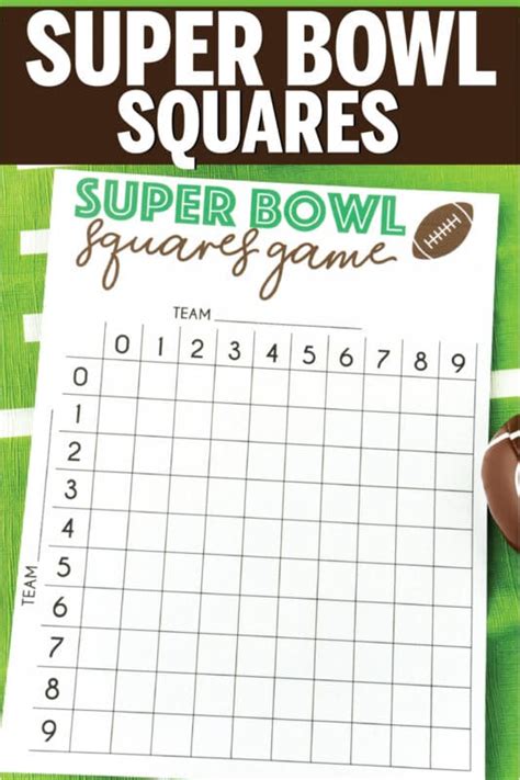 Free Printable Super Bowl Squares Template - Play Party Plan