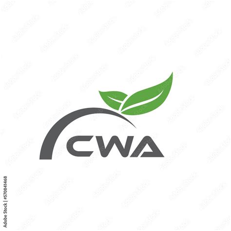 CWA letter nature logo design on white background. CWA creative ...