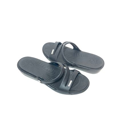 Crocs 'Patricia' Black Strappy Sandals | Gently Used | | Secret Stash