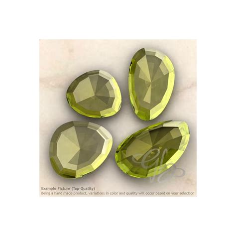 Green Gold Quartz Irregular Shape Rose-Cut Gemstones - GemsBiz