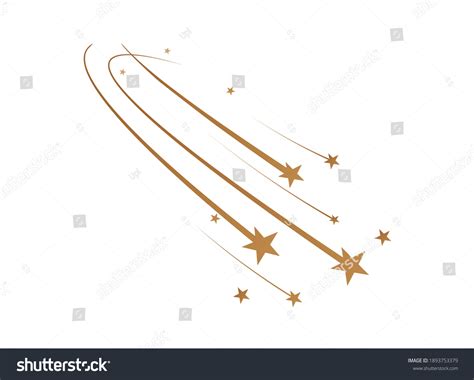 Falling Stars Simple Drawing Vector Illustration Stock Vector (Royalty ...