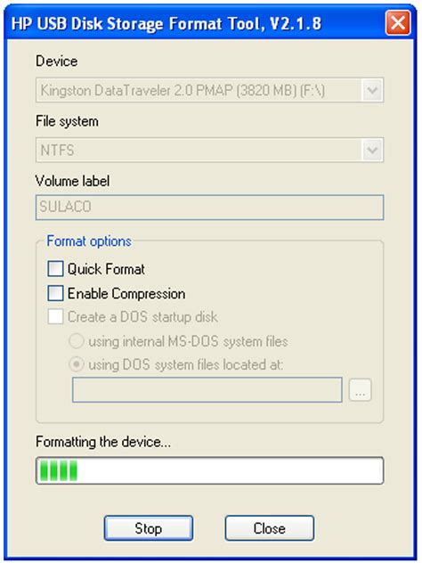 HP USB Disk Storage Format Tool 版 - 下载