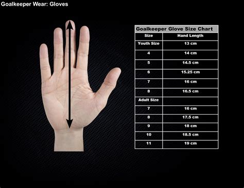 Soccer Goalkeeper Gloves Size Chart | Portal.posgradount.edu.pe