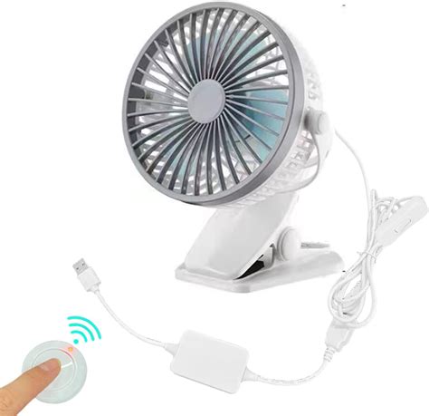 Amazon.com: Kiven USB Small Clip on Fan with Remote Control,Mini Fan Quiet Operation and 360°Air ...