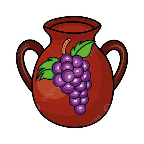 Ceramic Vase With Figure Of Grapes, Ceramic Vase, Clay Pot, Large Vase PNG and Vector with ...