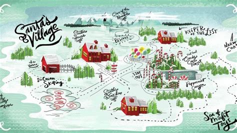 Image result for map of santa's village north pole | Christmas drawing ...