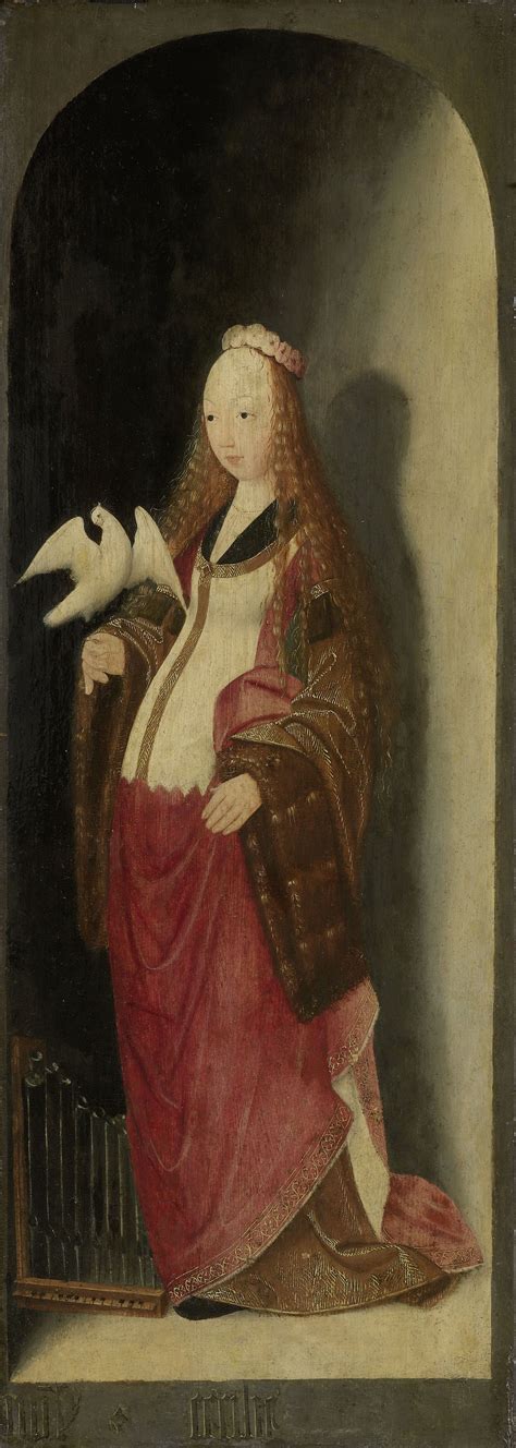 Saint Cecilia (1490–1500) by Master of the Brunswick Diptych - Public Domain Catholic Painting