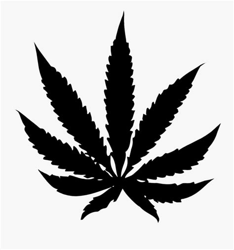 Black Cannabis Leaf Png Potleaf 2 Clipart Image - Weed Leaf Transparent Background , Free ...