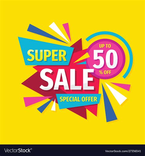 Super sale - concept promotion banner abstract Vector Image