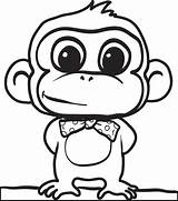 Printable Cute Monkey coloring Page  Download Print Or Color Online sketch template