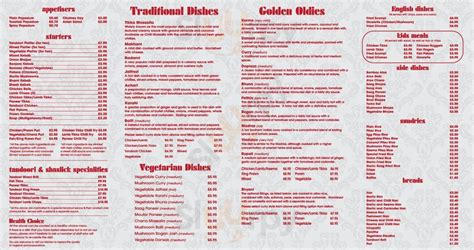 Paanshee Restaurant menù, Prestatyn - Main Menu | Sluurpy