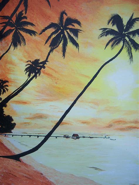 Island Sunset by Ken Day - Island Sunset Painting - Island Sunset Fine Art Prints and Posters ...