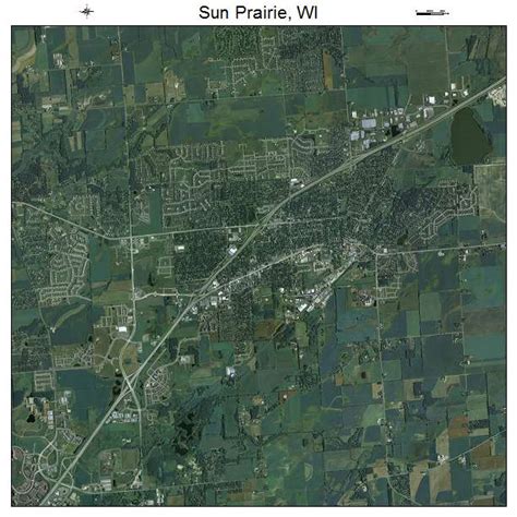 Aerial Photography Map of Sun Prairie, WI Wisconsin