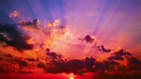 Sunrise Landscape Nature Cloudscape Sky And Clouds Background Video MP4 ...