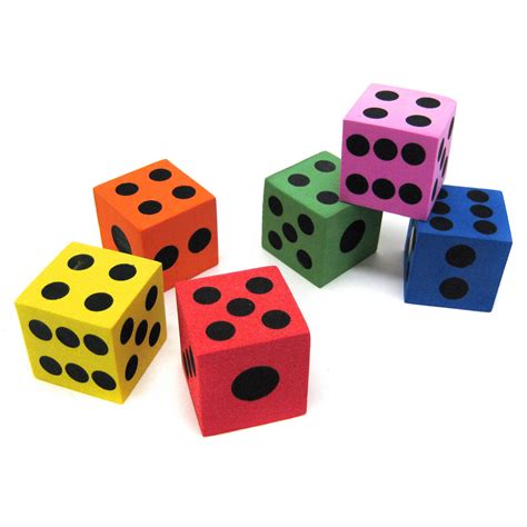 Small Foam Dice - 12 Count: Rebecca's Toys & Prizes