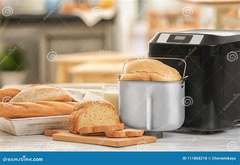 Tasty Sliced Loaf and Bread Machine Stock Photo - Image of cuisine ...