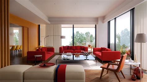 red couches living room ideas | Interior Design Ideas