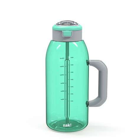 Zak Designs 64 oz. Water Bottle Genesis Plastic with Silicone Spout and ...