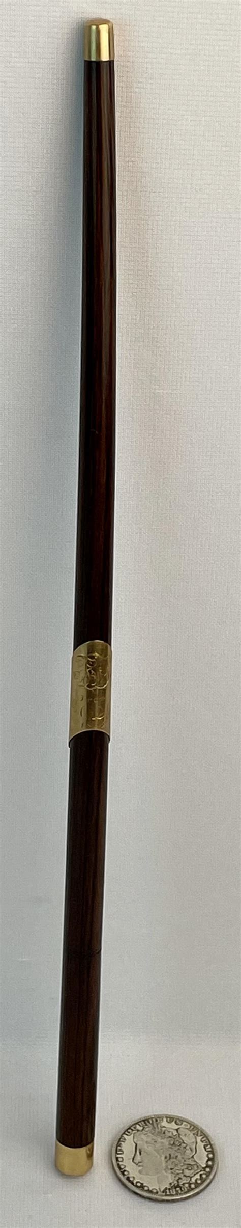 Lot - Antique Inscribed 1895 Gold Mounted Wood Military / Orchestral Conductors Baton