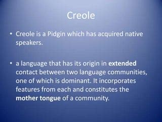 Creole | PPT