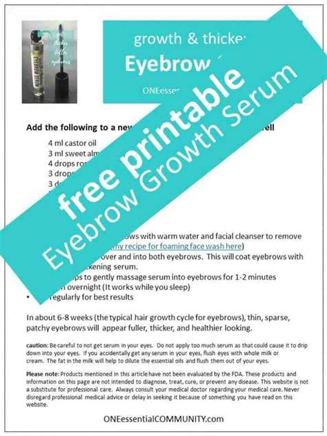 Eyebrow Growth Serum for Thick, Full Eyebrows - One Essential Community