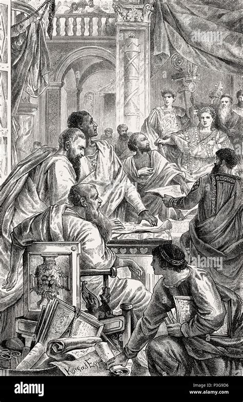 The First Council of Nicaea, by the Roman Emperor Constantine I in 325 AD Stock Photo - Alamy