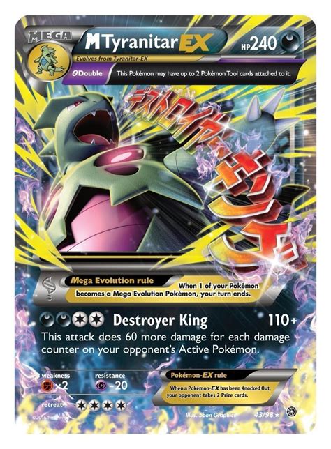 Juego De Cartas Pokemon Tcg Mega Tyranitar-ex Premium - $ 1,199.99 en Mercado Libre