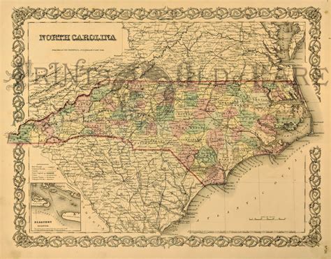 Old Map North Carolina 1897 Vintage Maps And Prints - Bank2home.com