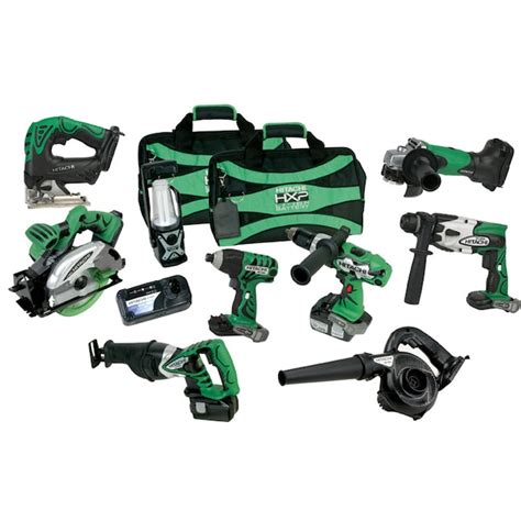 Hitachi 9-Tool Power Tool Combo Kit (2-Batteries Included and Charger Included) in the Power ...