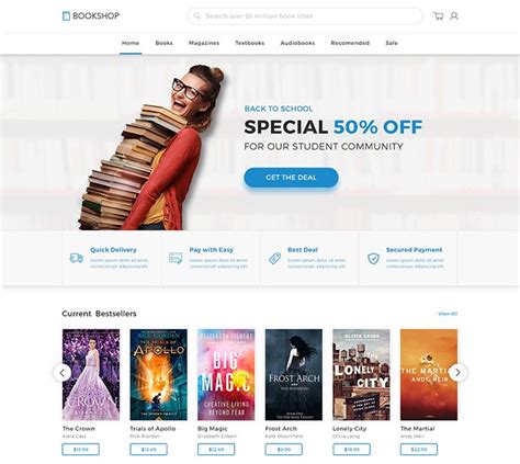 40 Fantastic Online Book Store Web Designs – Web & Graphic Design on ...