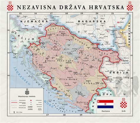 Map of Independent state of Croatia by FalcoHumaniora21 on DeviantArt