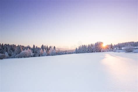 Beautiful Winter Sunrise in the Mountains Stock Photo - Image of ...