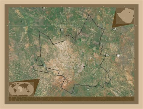 Bulawayo, Zimbabwe. Low-res Satellite. Major Cities Stock Illustration - Illustration of harare ...