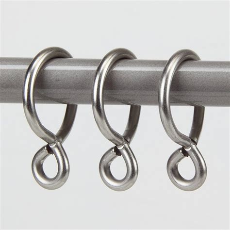 Shop Rod Desyne 10-Pack 1-in Satin Nickel Steel Curtain Rings at Lowes.com