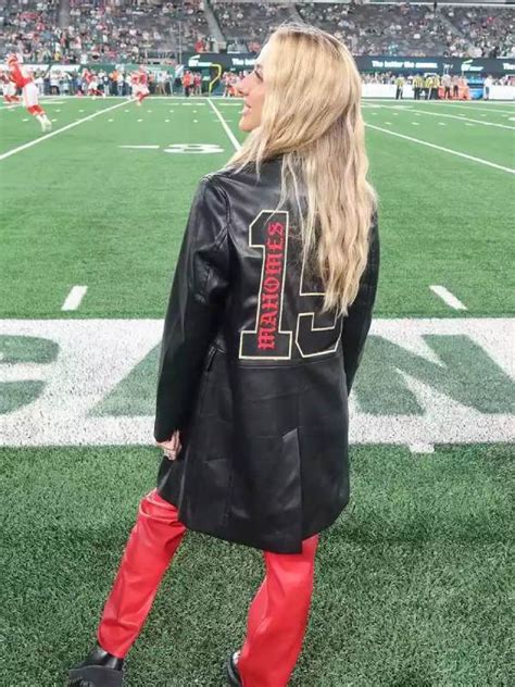 Brittany Mahomes Kansas City Black Chiefs Coat