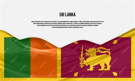 Premium Vector | Sri Lanka flag design. Waving Sri Lankan flag made of ...