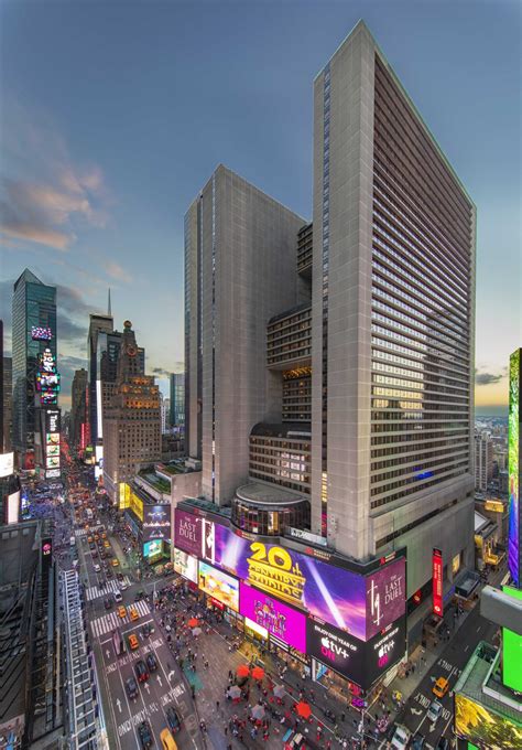 The Iconic Marriott Marquis Times Square is Revamped with Electric Energy and Bright Lights ...