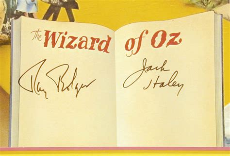 Wizard Of Oz Movie Cast - Autographed Signed Poster co-signed by: Jack Haley Sr., Ray Bolger ...