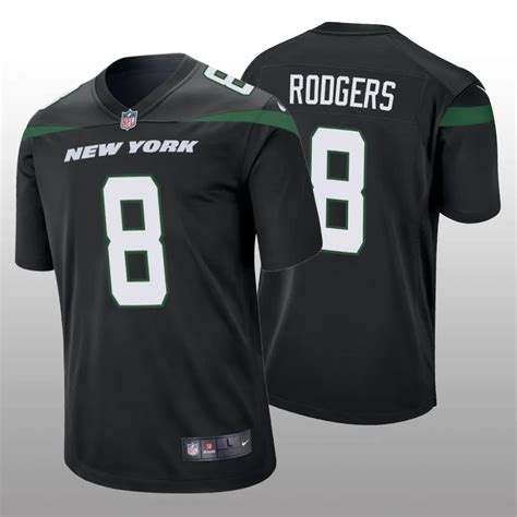 New York Jets Aaron Rodgers Black Jersey Game – Men’s – KatinatSports Store