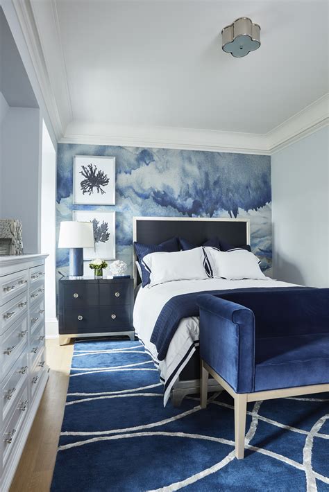 44 Perfect Bedroom Wallpaper Decoration Ideas For Your Bedroom | Blue bedroom decor, Blue ...