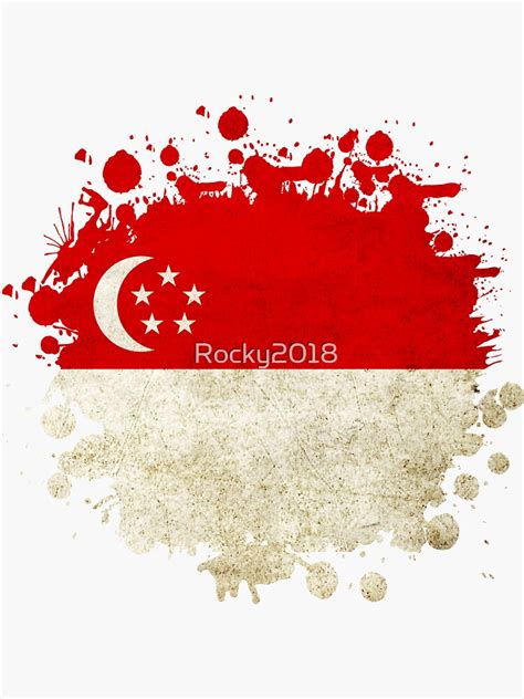 "Singapore flag design" Sticker for Sale by Rocky2018 | Redbubble