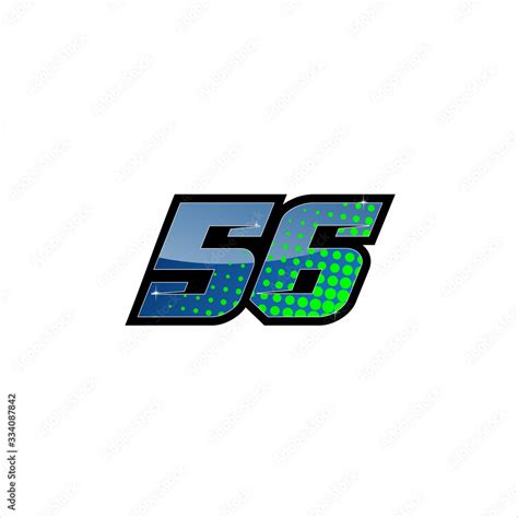 Vector Racing number 56, start racing number, sport race number with ...