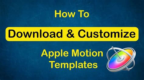 Apple Motion Templates Free Download & Customize ! - YouTube