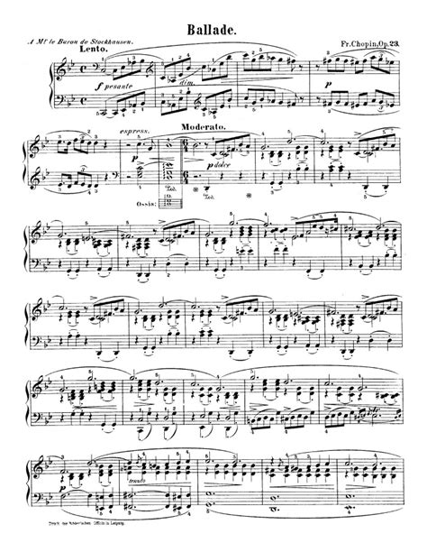 op.23 - Ballade No.1 free sheet music by Chopin | Pianoshelf