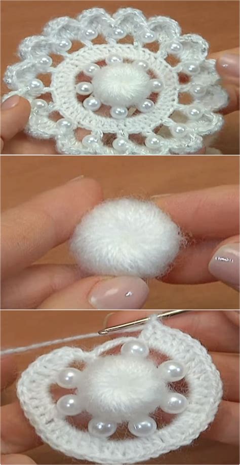 Crochet Beautiful Flower With Beads - We Love Crochet