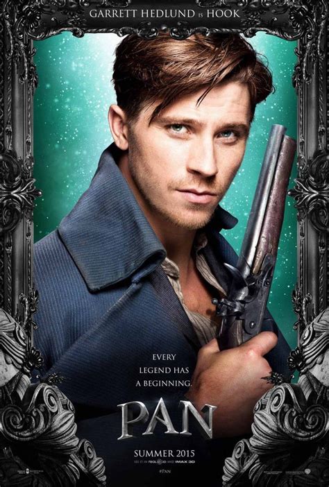 Character Poster: Garrett Hedlund is Hook in "Pan" (2015). | Neverland | Pan film, Filmposter ...